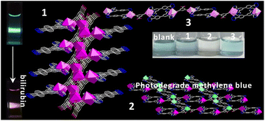 Graphical abstract: Tailoring the coordination microenvironment of Zn(ii) in a light-responsive coordination polymer system for molecular sensing and photodegradation performance