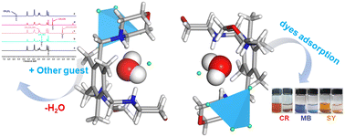 Graphical abstract: Metallo-hydrogen bonded organic frameworks with nitrogen tridentate ligands: exploring inclusion and dye adsorption properties