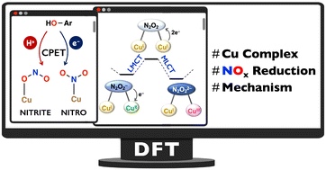 Graphical abstract: Mechanistic studies of NOx reduction reactions involving copper complexes: encouragement of DFT calculations