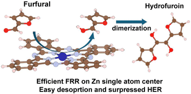 Graphical abstract: Furfural electrovalorisation to hydrofuroin with near-unity faradaic efficiency on a single-atom zinc catalyst