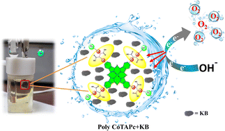 Graphical abstract: Non-precious macrocycle embedded hybrid nanocomposites for efficient water oxidation
