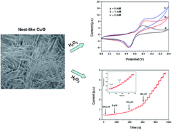 Graphical abstract: Hydrothermal preparation of nest-like CuO nanostructures for non-enzymatic amperometric detection of hydrogen peroxide