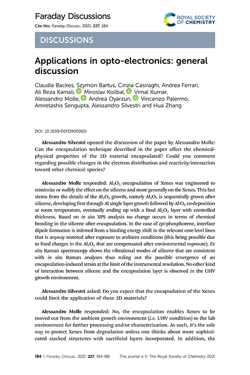 Applications in opto-electronics: general discussion