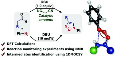 Graphical abstract: Mechanistic investigation of enolate/stabilized vinylogous carbanion-mediated organocatalytic azide (3 + 2) cycloaddition reactions for the synthesis of 1,2,3-triazoles