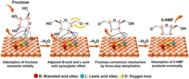 Graphical abstract: Facile synthesis of SrNb2O6 nanorods for enhanced selective conversion of fructose to 5-hydroxymethylfurfural