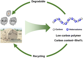 Graphical abstract: Making polymers with low carbon content: a sustainable option