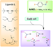 Graphical abstract: Ligand and electronic effects on copper–arylnitroso self-assembly