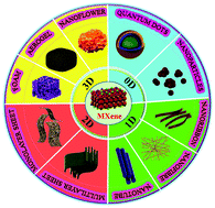 Graphical abstract: From 0D to 3D MXenes: their diverse syntheses, morphologies and applications