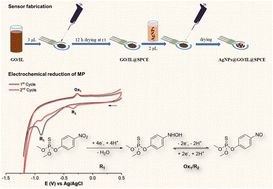 Graphical abstract: Enhanced electrochemical sensing of methyl parathion using AgNPs@IL/GO nanocomposites in aqueous matrices
