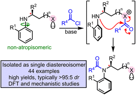 Graphical abstract: Stereoselective synthesis of atropisomeric amides enabled by intramolecular acyl transfer