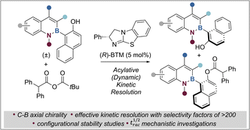 Graphical abstract: The acylative kinetic resolution of 1,2-azaborine naphthols