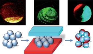 Graphical abstract: Bifunctional Janus beads made by “sandwich” microcontact printing using click chemistry