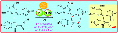 Graphical abstract: Dynamic kinetic resolution of γ,γ-disubstituted indole 2-carboxaldehydes via NHC-Lewis acid cooperative catalysis for the synthesis of tetracyclic ε-lactones