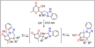 Graphical abstract: Photochemical synthesis and ring–chain–ring tautomerism of benzo[4,5]imidazo[1,2-a]cyclopenta[e]pyridines