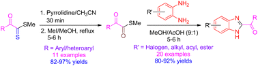 Graphical abstract: Cyclocondensation of o-phenylenediamines with α-ketothioesters: a novel approach for the synthesis of 2-acylbenzimidazoles