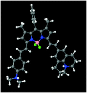 Graphical abstract: A hybrid bis(amino-styryl) substituted Bodipy dye and its conjugate diacid: synthesis, structure, spectroscopy and quantum chemical calculations