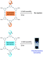 Graphical abstract: The importance of the amide configuration in the gelation process and topochemical polymerization of phenylacetylene macrocycles