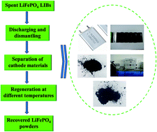 Graphical abstract: Direct regeneration of cathode materials from spent lithium iron phosphate batteries using a solid phase sintering method