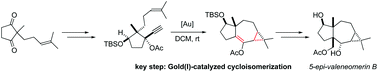 Graphical abstract: Gold(i)-catalyzed access to neomerane skeletons