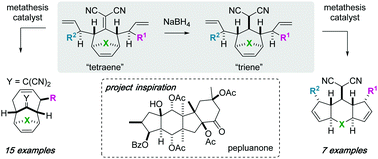 Graphical abstract: Selective ring-rearrangement or ring-closing metathesis of bicyclo[3.2.1]octenes