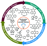 Graphical abstract: Visible light organic photoredox catalytic cascade reactions