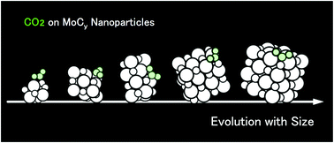 Graphical abstract: Effect of nanostructuring on the interaction of CO2 with molybdenum carbide nanoparticles