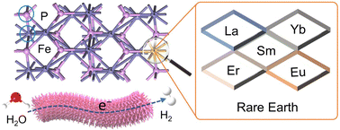 Graphical abstract: Universal synthesis of rare earth-doped FeP nanorod arrays for the hydrogen evolution reaction