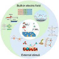 Graphical abstract: Ammonia synthesis from nitrate reduction by the modulation of a built-in electric field and external stimuli
