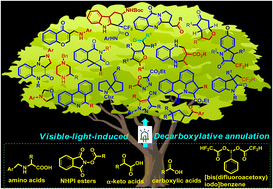 Graphical abstract: Visible-light-induced decarboxylative cyclization