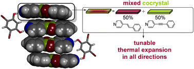 Graphical abstract: Tuning thermomechanical properties of hydrogen-bonded materials by using a mixed cocrystal approach
