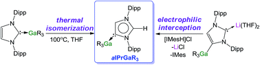 Graphical abstract: Rational synthesis of normal, abnormal and anionic NHC–gallium alkyl complexes: structural, stability and isomerization insights