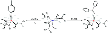 Graphical abstract: Two-electron oxidation of a homoleptic U(iii) guanidinate complex by diphenyldiazomethane