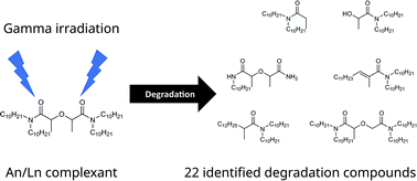 Graphical abstract: Gamma radiolytic stability of the novel modified diglycolamide 2,2′-oxybis(N,N-didecylpropanamide) (mTDDGA) for grouped actinide extraction