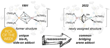 Graphical abstract: Reassessment of N2 activation by low-valent Ti-amide complexes: a remarkable side-on bridged bis-N2 adduct is actually an arene adduct