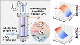 Graphical abstract: Photocatalytic nanoparticles in flow-through annular photoreactors for continuous selenate reduction in industrial wastewater