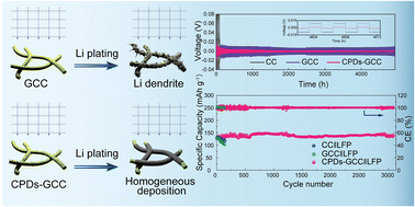 Graphical abstract: Regulation of lithium ion transport dynamics via a carbonized-polymer-dot-modified substrate to achieve 2 mV ultralow voltage hysteresis