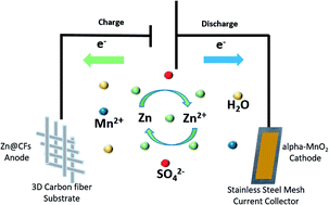 Graphical abstract: 3D zinc@carbon fiber composite framework anode for aqueous Zn–MnO2 batteries