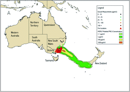 Graphical abstract: Estimating NH3 and PM2.5 emissions from the Australia mega wildfires and the impact of plume transport on air quality in Australia and New Zealand