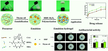 Graphical abstract: Antibacterial thyme oil-loaded zwitterionic emulsion hydrogels