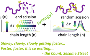 Graphical abstract: Quantifying synergy for mixed end-scission and random-scission catalysts in polymer upcycling