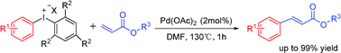 Graphical abstract: Palladium-catalyzed heck-type arylation of acrylate with diaryliodonium salts