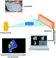Graphical abstract: Non-destructive characterization using MCT reveals the composition and distribution of impurities in solar carnallite