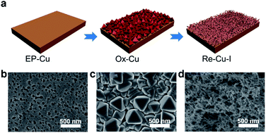 Graphical abstract: A reconstructed porous copper surface promotes selectivity and efficiency toward C2 products by electrocatalytic CO2 reduction