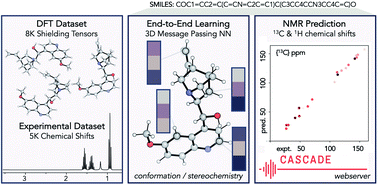 Graphical abstract: Real-time prediction of 1H and 13C chemical shifts with DFT accuracy using a 3D graph neural network