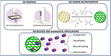 Graphical abstract: Integrating 3D printing of biomaterials with nitric oxide release
