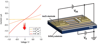 Graphical abstract: High electrical conductivity in directionally polymerized C60 nanowires by grazing incidence of single particles