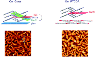 Graphical abstract: Thin film properties of tetracyanoquinodimethane (TCNQ) with novel templating effects