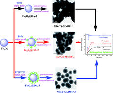 Graphical abstract: Synthesis of a monodisperse well-defined core–shell magnetic molecularly-imprinted polymer prior to LC-MS/MS for fast and sensitive determination of mycotoxin residues in rice