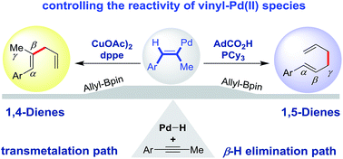Graphical abstract: A regioselectivity switch in Pd-catalyzed hydroallylation of alkynes