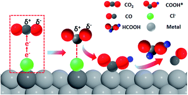 Graphical abstract: Enhanced CO2 electroreduction performance over Cl-modified metal catalysts